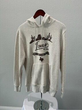 State of Mind Texas Graphic Hooded Sweatshirt - Cream